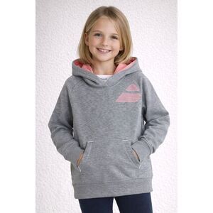 Babolat Girls Hoodie 6-8 Gray Pink Cotton Blend Pullover Cozy Sport
